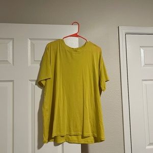 Lululemon All Yours Tee Size 12 - Mustard Yellow